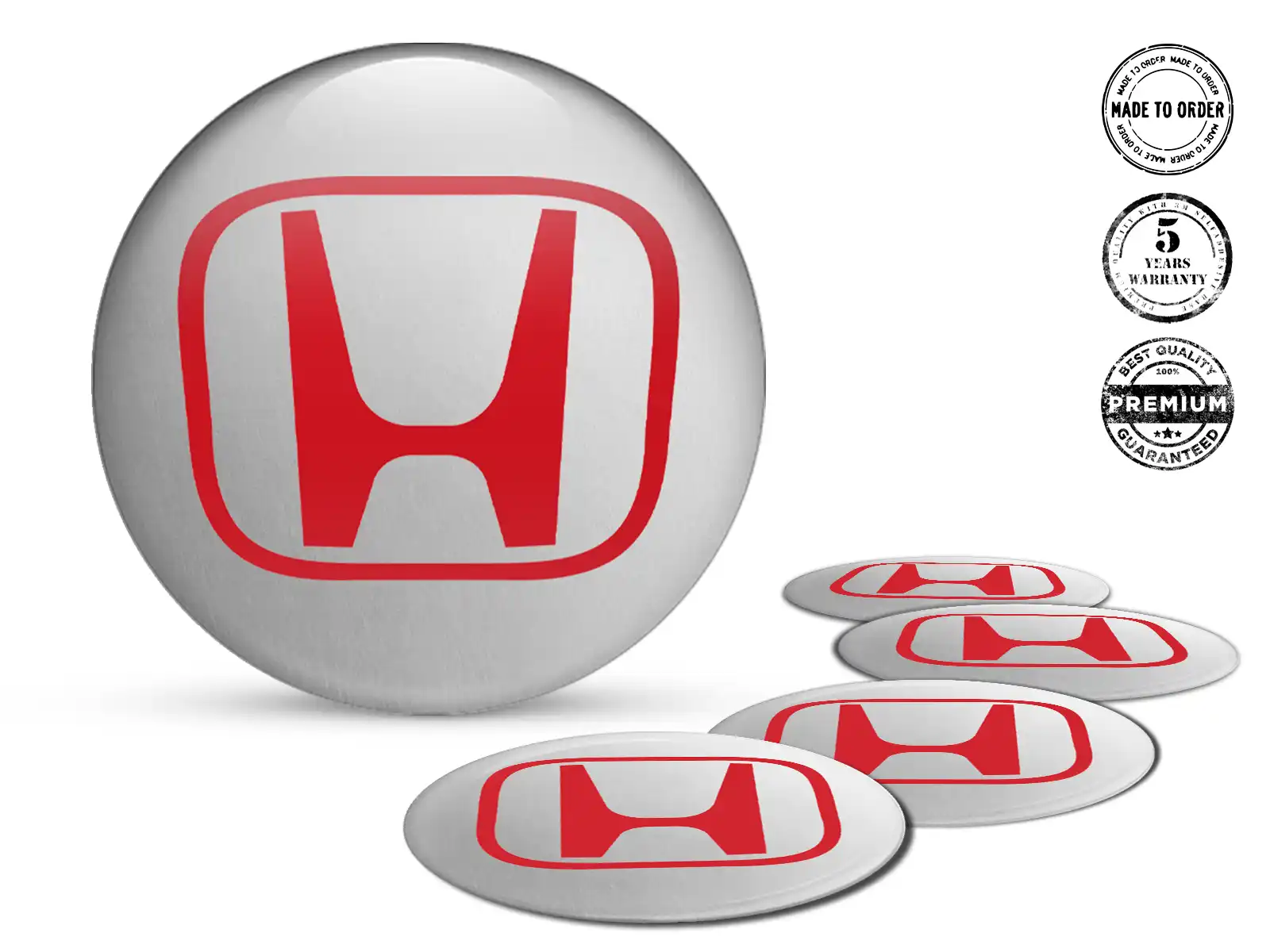 Honda Calcomanías de Rueda Estilo Insignias de Silicona Mejoradas